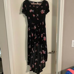 Black high low dress - small